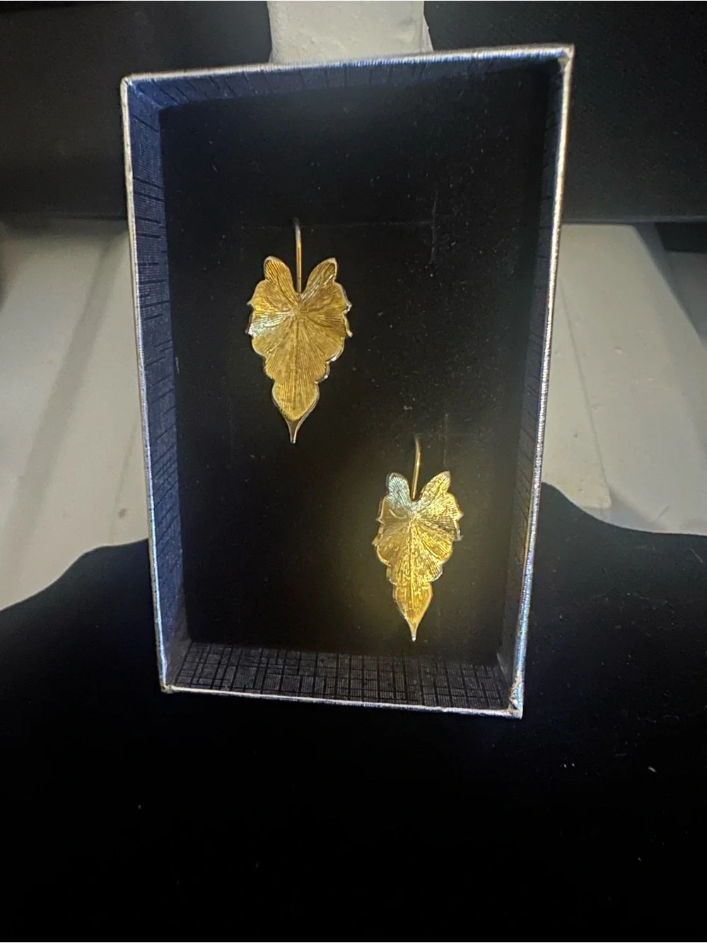 Gold Leaf Drop Earrings - Women Jewelry